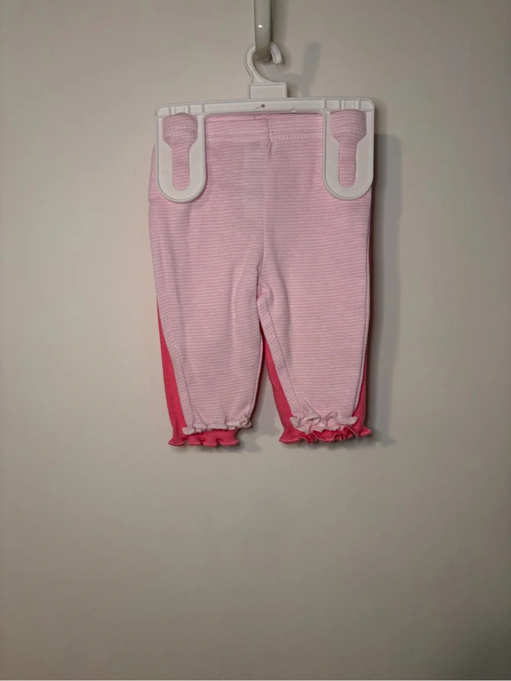 Carter's Coral Pink Ruffle Hem Baby Leggings ( 2 Pack )